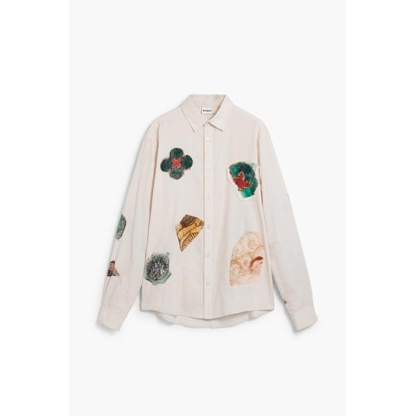 シャツ パッチワーク 刺繍 シャツ / モザイク メンズ