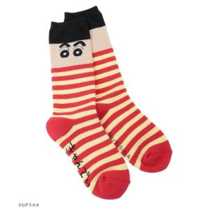 靴下 「クレヨンしんちゃん」フェイスボーダーソックス レディース｜ZOZOTOWN Yahoo!店