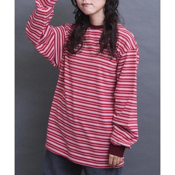 tシャツ ●multi border long sleeve Tシャツ レディース