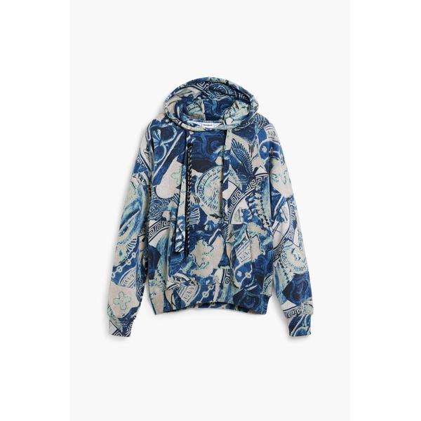 トレーナー スウェット ボタニカルプリント フード付きスウェット / ブルートーン メンズ