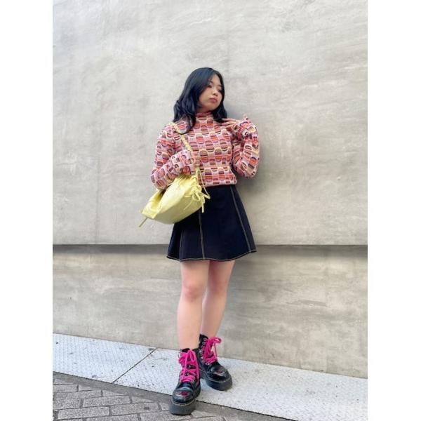 ニット セーター マルチカラー 幾何学柄 タートルネック ニットセーター ガーリー レディース