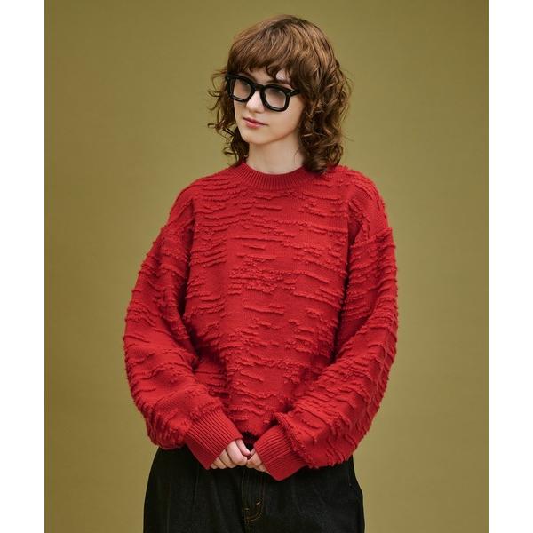 セーター ニット LOOPED JACQUARD TEXTURE KNIT / ループドジャカードテ...