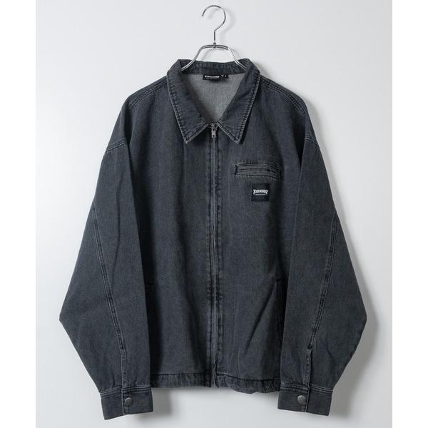 デニムジャケット gジャン 「at」「THRASHER/スラッシャー」ヴィンテージライク フルジップ...