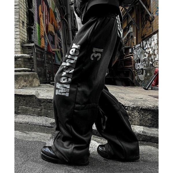 スウェットパンツ ジャージ Mershierブリントピグメントウォッシュワイドトレーニングパンツ メ...