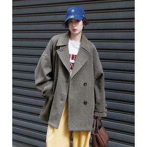 ピーコート pコート 2WAY ウールライクPコート レディース