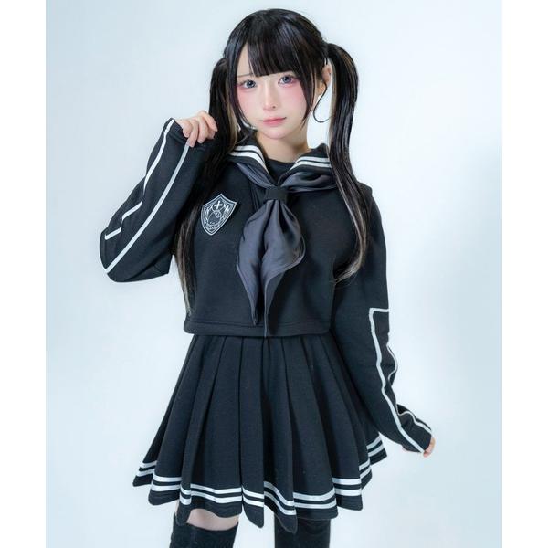 トレーナー スウェット エンブレムワッペン セーラーセットアップ / 「4点セット」セーラートップス...