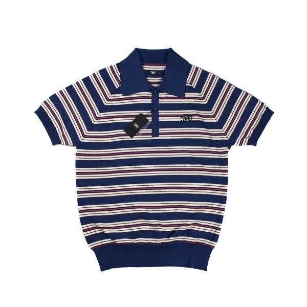 ポロシャツ 「TMT/ティーエムティー」DRY KNIT BORDER POLO SHIRTS メン...
