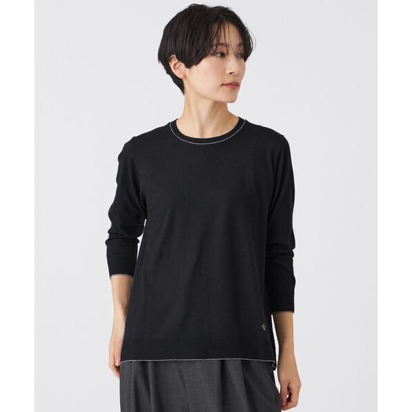 ニット セーター 「ウォッシャブル」ハイゲージラインニットプルオーバー レディース