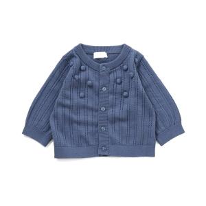 カーディガン 透かし編みポップコーンニットカーディガン キッズ 子供服 女の子