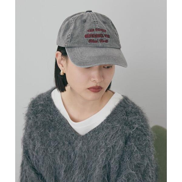 キャップ 帽子 刺繍ロゴピグメントキャップ レディース