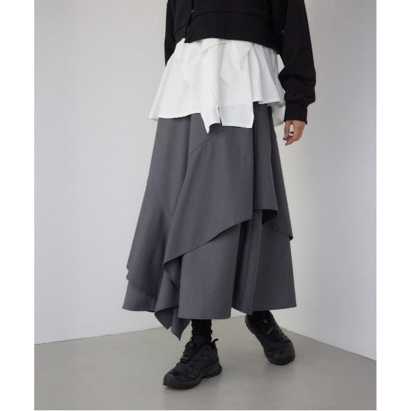 スカート 「PLUS」レイヤードスカート