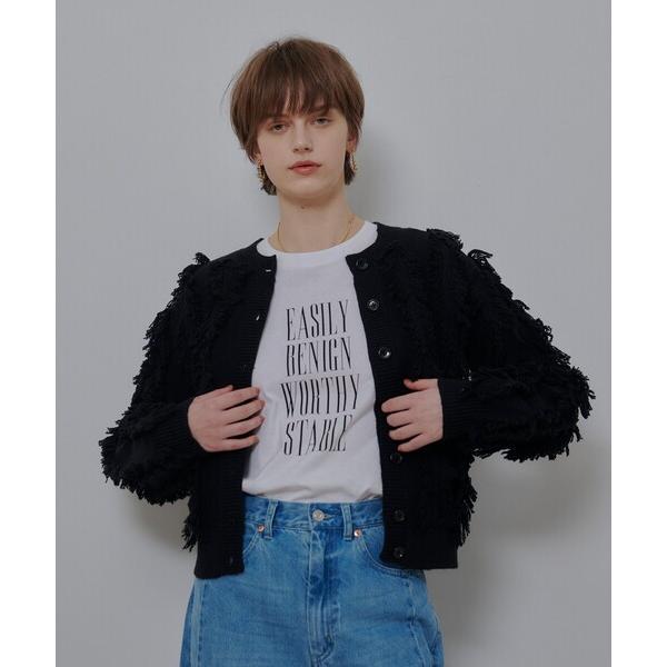 ニット セーター フリンジシャギー２ＷＡＹプルオーバー レディース