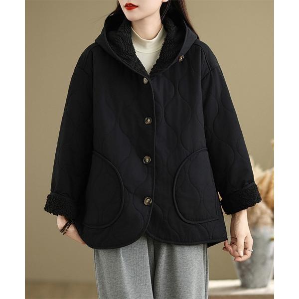 コート アウター ボアライナー付きフードアウター レディース