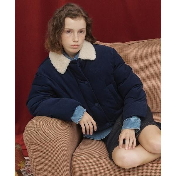 ダウンコート ダウンジャケット WOMAN COLLARED CORDUROY SHORT DOWN...