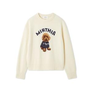 ニット セーター トイプードルクルーネックジャガードニット レディース