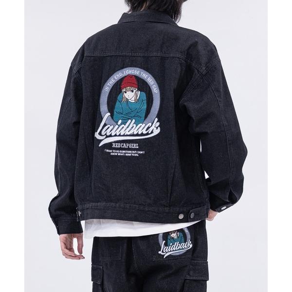 デニムジャケット gジャン 「a-r」「RedCapGirl/レッドキャップガール」バックサテン刺繍...