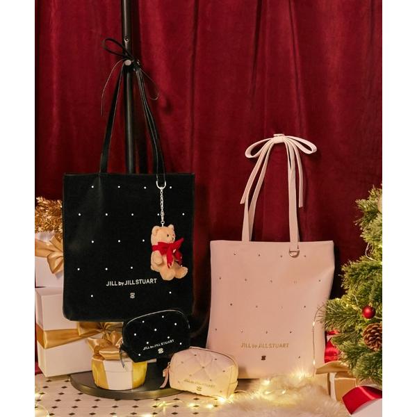 トートバッグ ビジューリボントートバッグ レディース