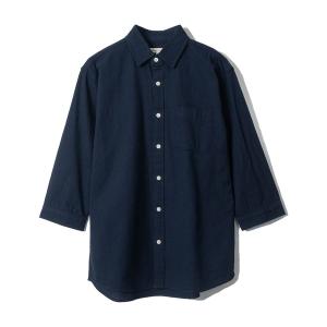 シャツ 「a」パナマ レギュラーカラー  七分袖シャツ メンズ レディース