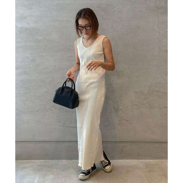 「INTER FACTORY」 ノースリーブワンピース SMALL ホワイト レディース