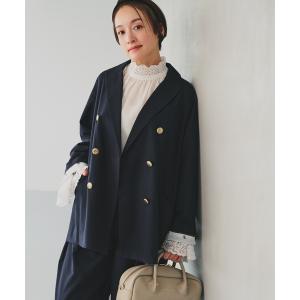 ジャケット テーラードジャケット 「セットアップ対応」TRダブルデザインテーラードジャケット レディース