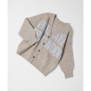 カーディガン ケガキロゴニットカーディガン レディース