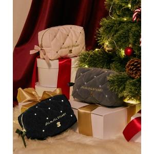 ポーチ ビジューリボンキルティングポーチ レディース