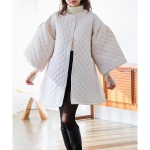 「M y u」 ノーカラーコート FREE ホワイト レディース