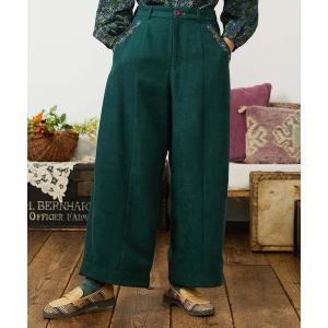 パンツ Pradera ピーチ起毛ワイドパンツ レディース