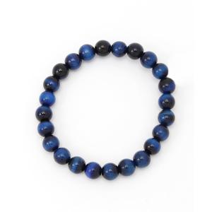 ブレスレット 「岩座」ラピスタイガーアイブレスレット/腕輪数珠 8mm玉天然石 3A レディース メンズ