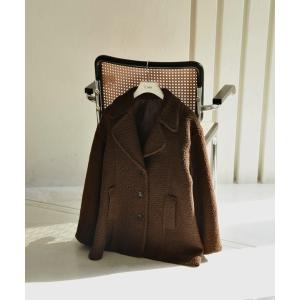 コート アウター back belt big collar coat / バックベルトビッグカラーコート レディース