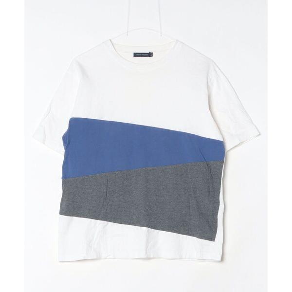 「URBAN RESEARCH」 ボーダー柄半袖Tシャツ 38 ホワイト メンズ