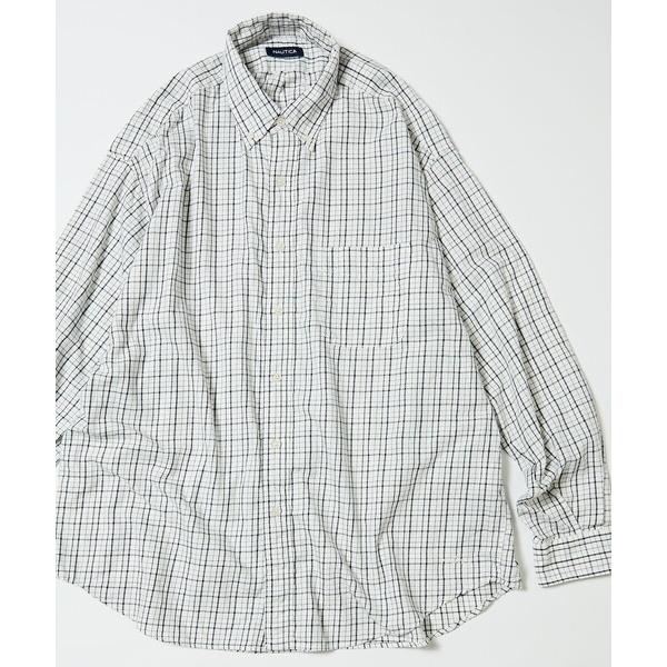 「NAUTICA」 長袖シャツ LARGE オフホワイト メンズ