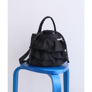ショルダーバッグ バッグ 2wayフリル巾着バッグ レディース