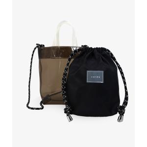 トートバッグ 2way配色ビニールバッグ レディース