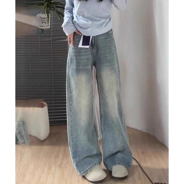 ワイドパンツ ジーンズ デニム デニムパンツ ルーズレッグデニム レディース