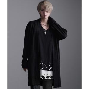 カーディガン 「CavariA/キャバリア」ヘリボーンニットソーショールガウン メンズ レディース