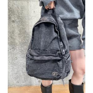 デイバック リュック プレート付きデニムリュック レディース メンズ