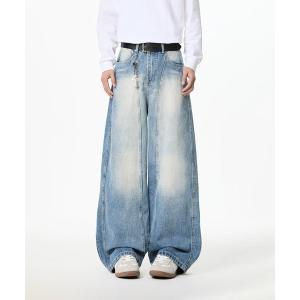 ジーンズ VINTAGE WASHED CURVED DENIM メンズ