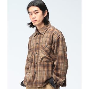 ブルゾン アウター JUNGLE STORM (ジャングルストーム) ヘビーネル チェック柄 長袖 シャツジャケット メンズ レディース