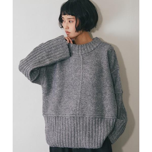 ニット セーター ウール混プールオーバーニット レディース