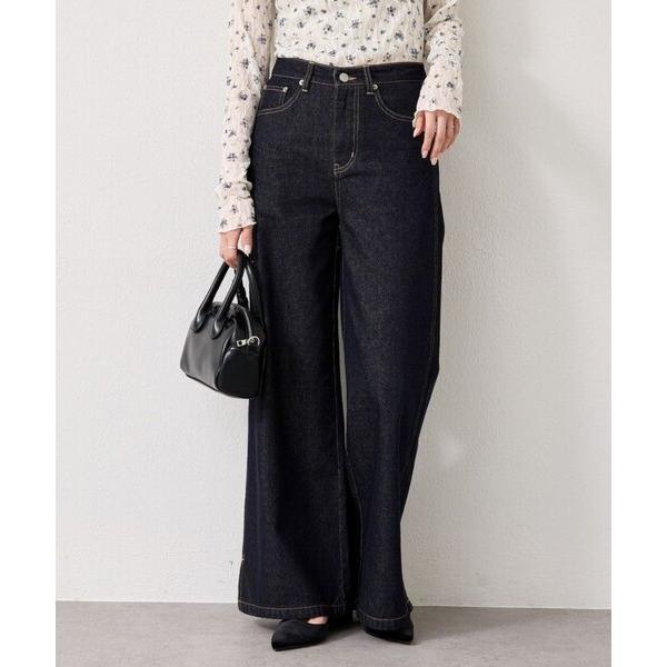 ジーンズ デニム デニムパンツ 「3サイズ展開/SET UPスタイルにも」裾スリットフレアデニム レ...