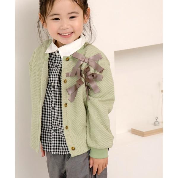 カーディガン リボンいっぱいカーディガン80〜140cm キッズ 子供服 女の子