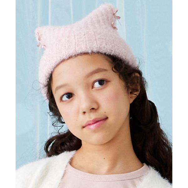 ニット帽 ニットキャップ ループヤーン ニットフード キッズ 子供