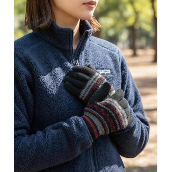 手袋 IO Select /  ラインボーダー手袋 YW20GV レディース メンズ