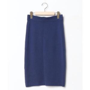 「BALLY」 ボーダー柄タイトスカート 38 ネイビー レディース