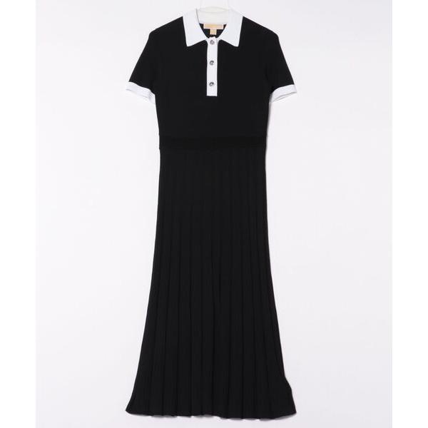 「MICHAEL KORS」 半袖ワンピース L ブラック レディース