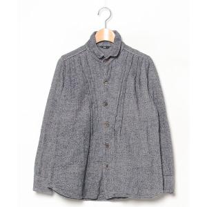 「45R」 長袖ネルシャツ 1 ネイビー レディース