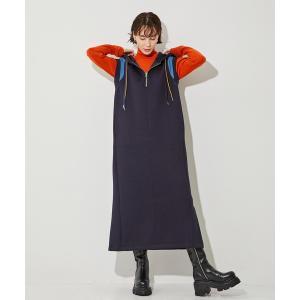 「A + TOKYO」 ノースリーブワンピース 2 ネイビー レディース