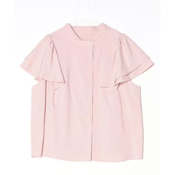 「marun」 半袖ブラウス 5L ピンクベージュ レディース