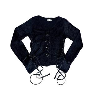 カーディガン ローズリボンカーディガン レディース